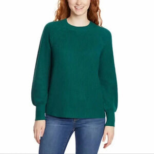 Jessica Simpson Ladies' Large Knit Crewneck Long Sleeve Green Sweater